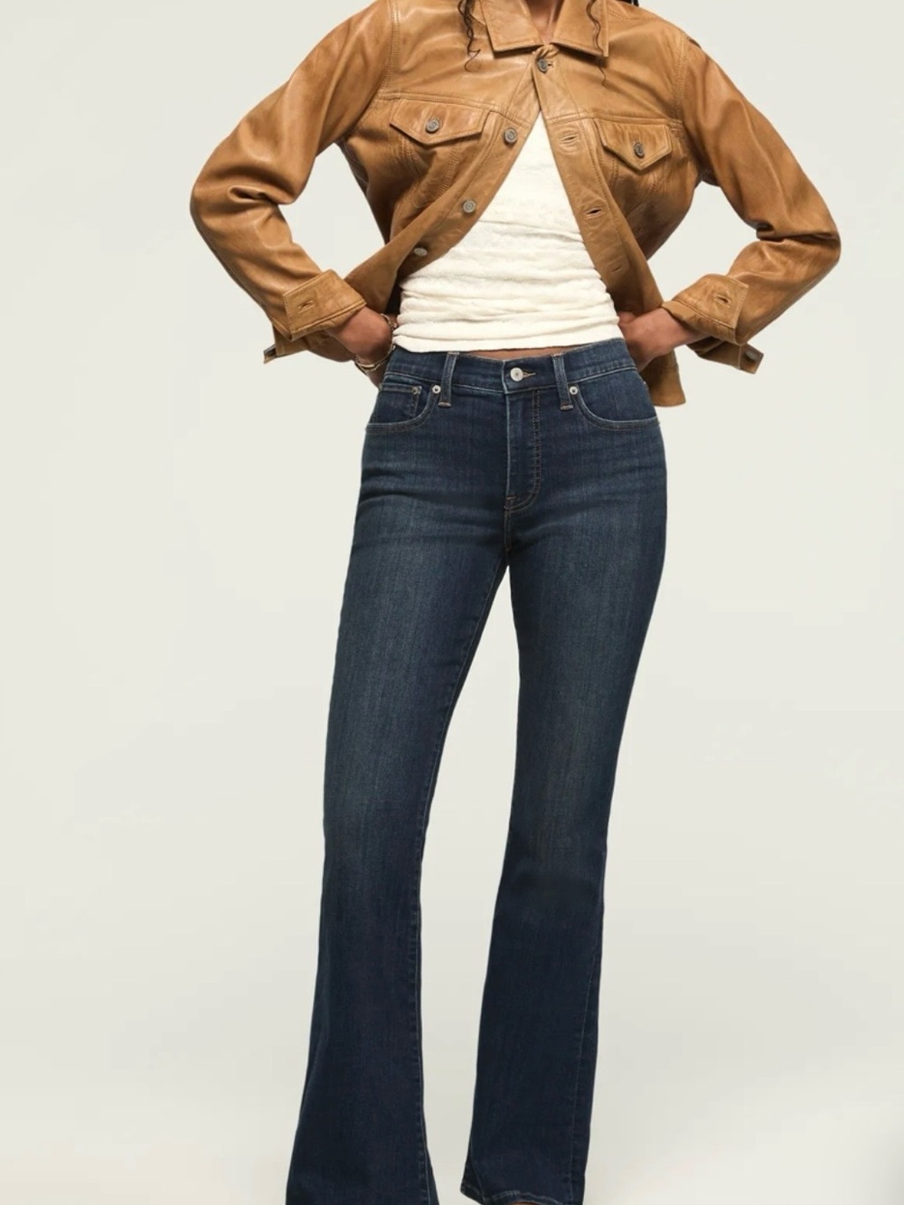 Lucky Brand Women's Seamed Stevie High Rise Flare Jeans vintage Inspired